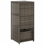 vidaXL Armoire de rangement de jardin gris 50x55x115 cm résine tressée