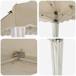 vidaXL Tente de fête pop-up 195 x 195 x 245 cm Crème Tissu Oxford