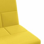 vidaXL Canapé-lit avec porte-gobelets jaune clair tissu