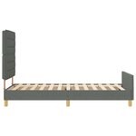 vidaXL Cadre de lit avec tête de lit Gris foncé 90 x 200 cm tissu