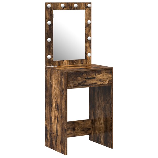 vidaXL Coiffeuse Chêne fumé 50 x 41 x 135 cm Bois d'ingénierie