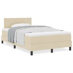 vidaXL Lit à ressorts avec matelas Crème 120x190 cm Tissu