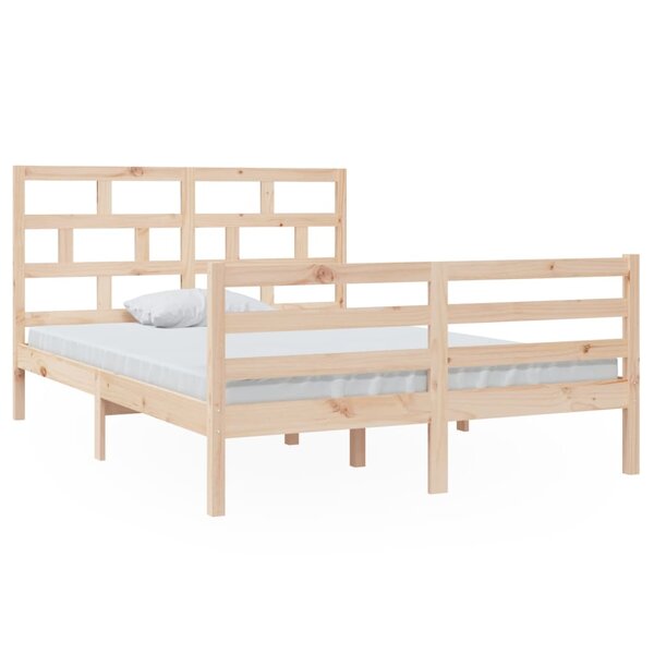 vidaXL Cadre de lit sans matelas bois massif 140x200 cm
