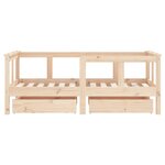 vidaXL Cadre de lit enfant avec tiroirs 70x140 cm bois de pin massif