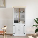 vidaXL Placard Gamme Corona Pin mexicain Blanc 80x40x170 cm