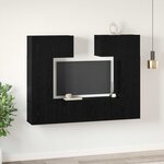 vidaXL Ensemble meuble TV 6 Pièces Chêne noir Bois d'ingénierie