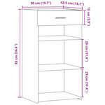 vidaXL Buffet sonoma gris 50x42 5x93 cm bois d'ingénierie
