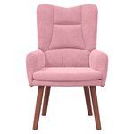 Fauteuil Relaxant en Velours Rose