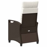 vidaXL Chaise de jardin 2 Pièces Marron et Crème 56 x 60 x 112 cm