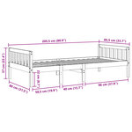 vidaXL Lit pour enfants sans matelas blanc 80x200cm bois de pin massif