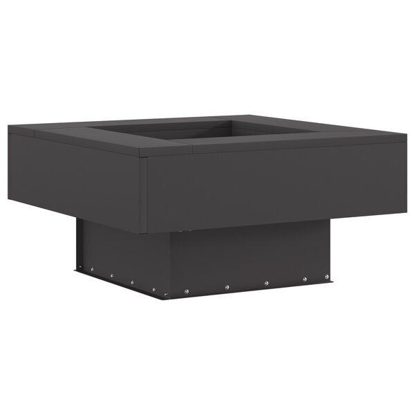 vidaXL Foyer carré noir 60x60x30 cm en acier