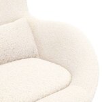 vidaXL Fauteuil œuf Crème 63 x 73 x 90 cm tissu