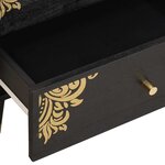 vidaXL Cabinet de chevet Noir 50 x 33 x 62 cm Bois de mangue massif