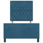 vidaXL Cadre de Lit Bleu Foncé 90x200 cm Velours