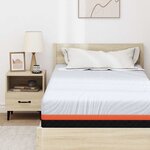 vidaXL Matelas Blanc et Gris 90 x 190 cm Mousse à Mémoire