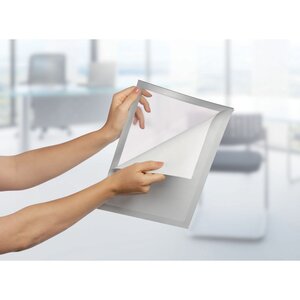 Duraframe Pochette murale Cadre d'affichage adhésif A5   - Noir (paquet 2 unités)