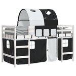 vidaXL Lit mezzanine enfants avec tunnel sans matelas 90x200 cm