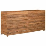 vidaXL Lit surélevé 150x40x72 cm bois de teck recyclé et acier