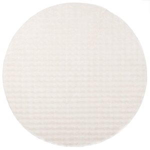 vidaXL Tapis de surface Rond HUARTE Crème Ø 160 CM Polyester