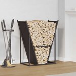 vidaXL Portant de bois chauffage noir 69 5x35x81 cm