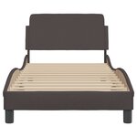 vidaXL Cadre de lit sans matelas marron foncé 80x200 cm tissu