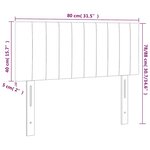 vidaXL Tête de lit à LED Vert foncé 80x5x78/88 cm Velours