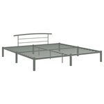 vidaXL Cadre de lit sans matelas gris métal 200x200 cm