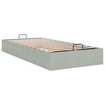 vidaXL Cadre de lit ottoman sans matelas gris clair 90x190 cm velours