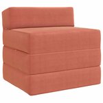 vidaXL Canapé-lit pliable Rouge orange 200 x 70 x 10 cm