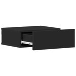vidaXL Tables de chevet flottantes 2 Pièces Noir 40x30x15 cm