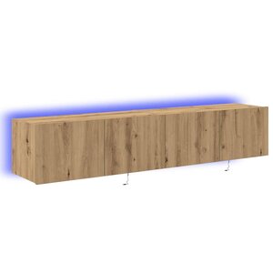 vidaXL Meuble TV mural 2 Pièces Chêne artisanal 80 x 35 x 31 cm