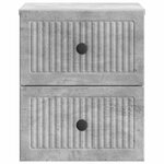 vidaXL Cabinet de chevet mural 2 Pièces Gris béton 33 x 34 5 x 40 cm