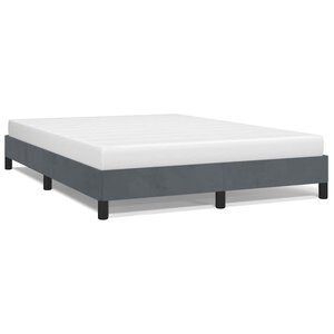 vidaXL Cadre de lit gris foncé 152x203 cm velours