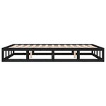 vidaXL Cadre de lit sans matelas noir 160x200 cm bois massif