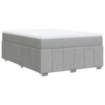 vidaXL Sommier à lattes de lit avec matelas Gris clair 140x190cm Tissu