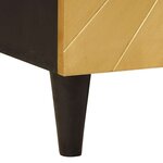 vidaXL Buffet Noir et or 60 x 33 x 75 cm Bois de mangue massif