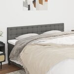 vidaXL Têtes de lit 2 Pièces Gris foncé 100x5x78/88 cm Tissu