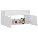 vidaXL Armoire d'évier Blanc 90x38 5x46 cm Aggloméré