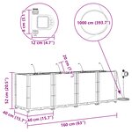 Jardinières vidaXL avec système d'irrigation 4 Pièces Marron