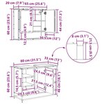 vidaXL Ensemble de mobilier de salle de bain 4 Pièces Chêne noir