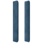 vidaXL Tête de lit à LED Bleu foncé 93x16x118/128 cm Velours
