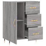 vidaXL Buffet sonoma gris 69 5x34x90 cm bois d'ingénierie