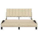 vidaXL Cadre de lit sans matelas Hanko crème 140x200 cm tissu