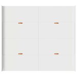 vidaXL Cadre de lit avec rangement avec tête de lit Blanc 200 x 200 cm