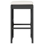 vidaXL Tabourets de bar de jardin et coussins lot de 6 résine tressée