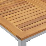 vidaXL Tables de jardin Naturel et gris 200 x 90 x 75 cm
