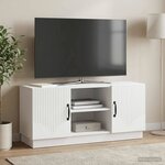 vidaXL Meuble TV Blanc 102 x 34 5 x 47 cm Bois d'ingénierie