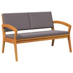vidaXL Set Bistro 5 pièces avec coussins en bois massif d'acacia