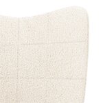 Fauteuil relaxant vidaXL en tissu crémeux imitation laine bouclée