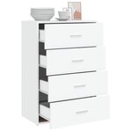 vidaXL Buffet blanc 60x31x84 cm bois d'ingénierie